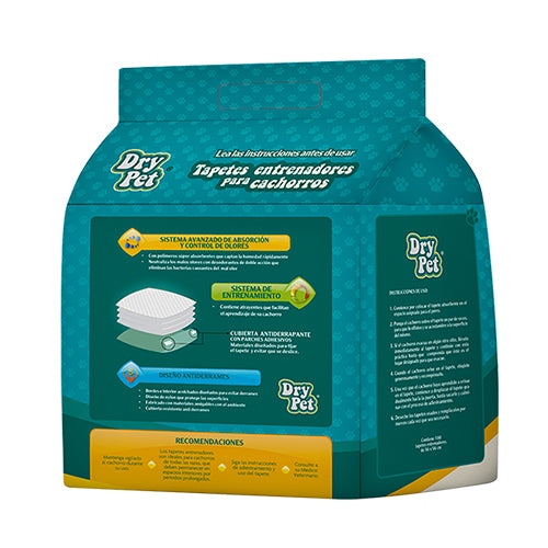 TAPETE ENTRENADOR DRY PET - 100 PZ
