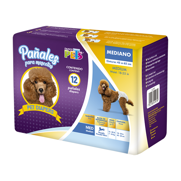 PAÑAL MED P/PERRO - 12 PZ