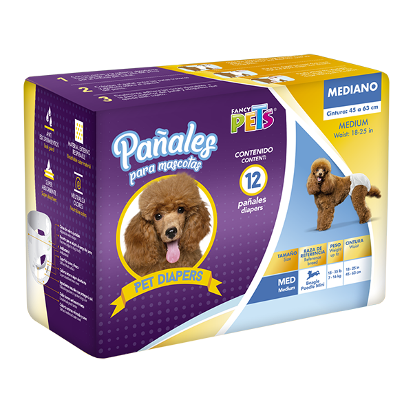 PAÑAL MED P/PERRO - 12 PZ