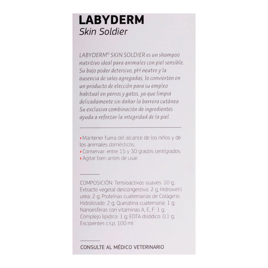 Labyderm Skin Soldier 220 ml / Labyes / Shampoo de estractos vegetales para mascotas