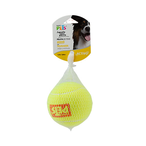JUGUETE PELOTA GDE DE TENIS C/SQUEAKER - 1 PZ