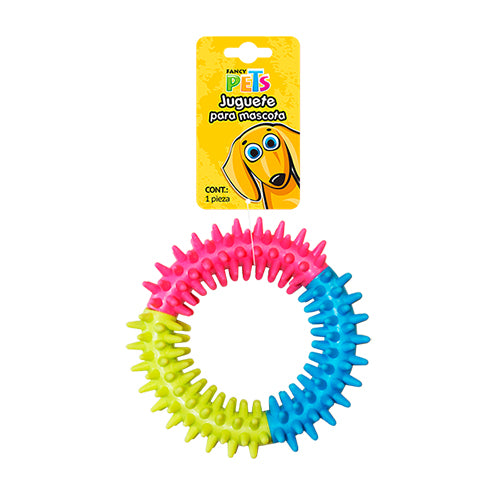 JUGUETE ARO TRICOLOR DE CAUCHO