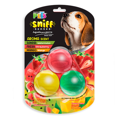 JUGUETE SET DE PELOTAS C/AROMA SNIFF 3 PIEZAS