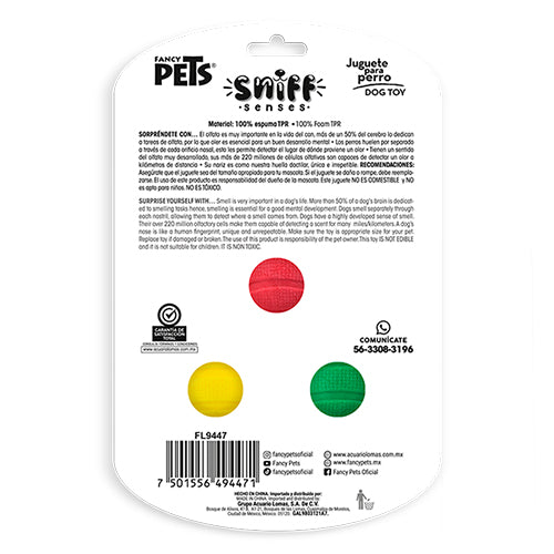 JUGUETE SET DE PELOTAS C/AROMA SNIFF 3 PIEZAS