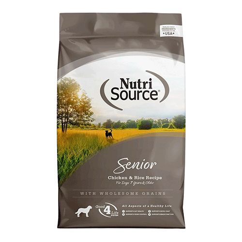 Alimento Super Premium Nutri Source Senior Pollo y Arroz 5 libras (2.26kg)