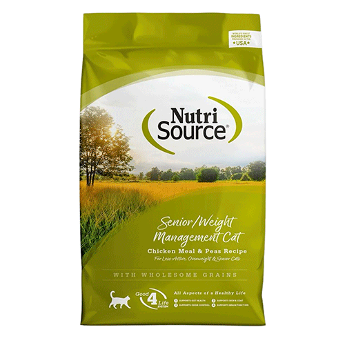 Alimento Super Premium Nutri Source Cat Senior Weight (control de peso) 16 libras (7.2kg)
