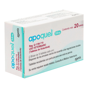 Apoquel 3.6 mg con 20 tabletas