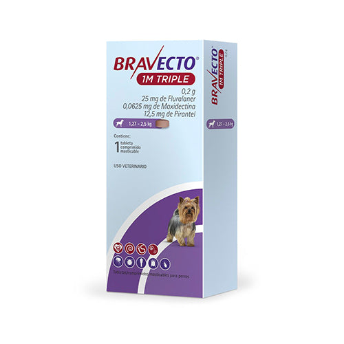 Bravecto 1 M triple 1.27 a 2.5 K