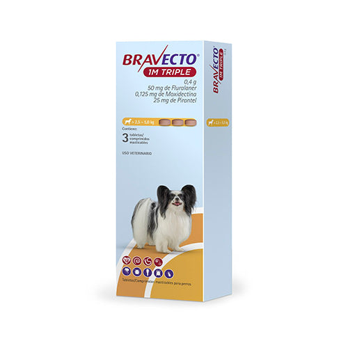 Bravecto 1 M Triple 2.5 a 5 K