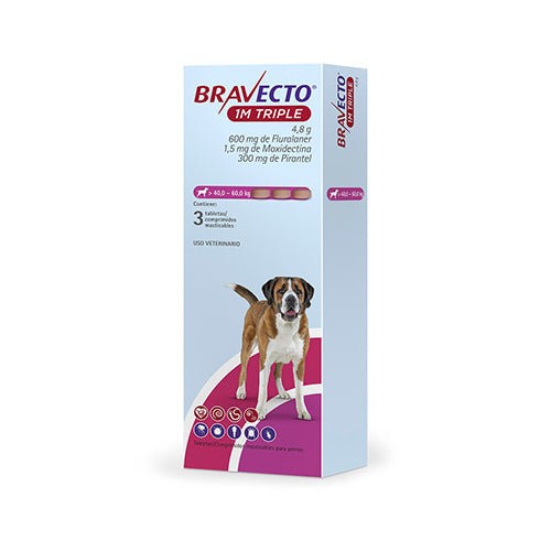 Bravecto 1 M Triple 40 a 60 K