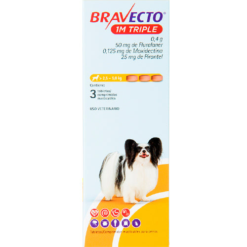 Bravecto 3 M Triple 2.5 a 5 K