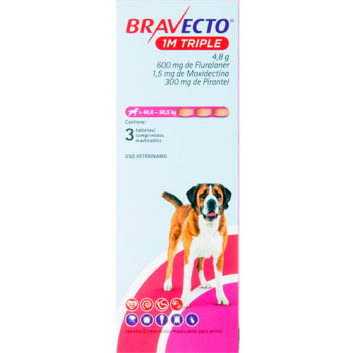 Bravecto 3 M Triple 40 a 60 K