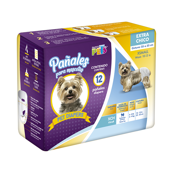 PAÑALES XCH P/PERRO - 12 PZ