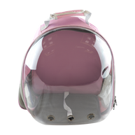 MOCHILA TRANSPARENTE P/MASCOTAS ROSA