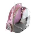 MOCHILA TRANSPARENTE P/MASCOTAS ROSA