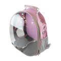 MOCHILA TRANSPARENTE P/MASCOTAS ROSA