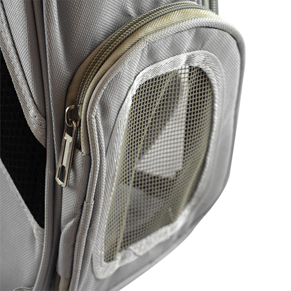 MOCHILA TRANSPARENTE P/MASCOTAS GRIS