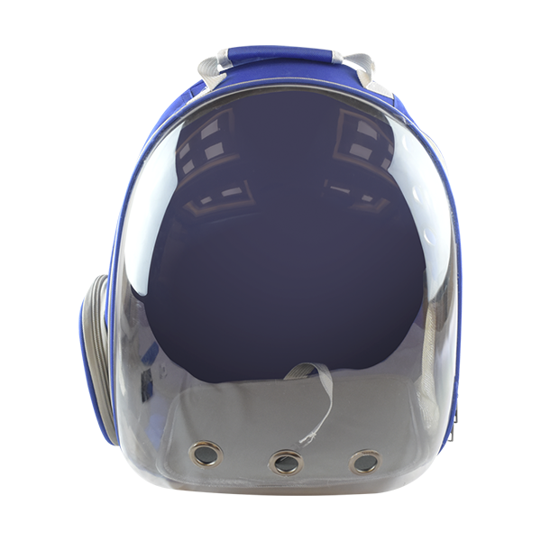 MOCHILA TRANSPARENTE P/MASCOTAS AZUL