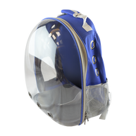 MOCHILA TRANSPARENTE P/MASCOTAS AZUL