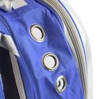 MOCHILA TRANSPARENTE P/MASCOTAS AZUL