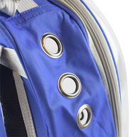 MOCHILA TRANSPARENTE P/MASCOTAS AZUL