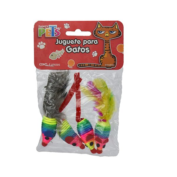 JUGUETE RATON - 4 PZ