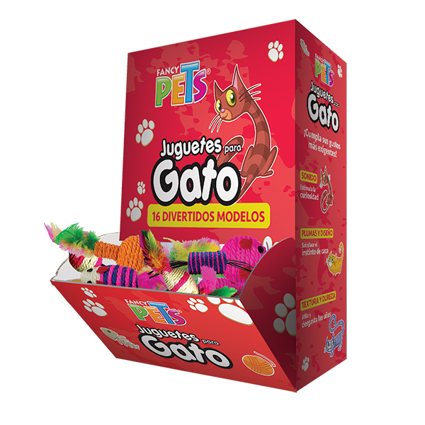 CAJA DE JUGUETES P/GATO - 48 PZ