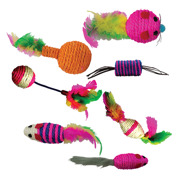 CAJA DE JUGUETES P/GATO - 48 PZ