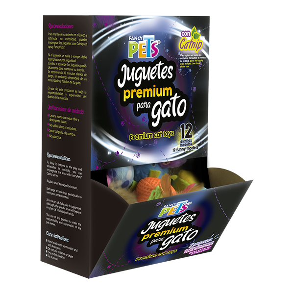 CAJA DE JUGUETES PREMIUM P/GATO - 36 PZAS