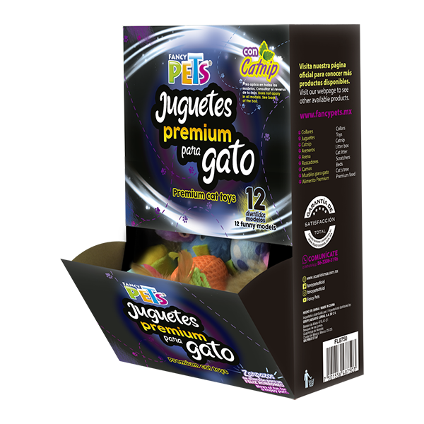 CAJA DE JUGUETES PREMIUM P/GATO - 36 PZAS