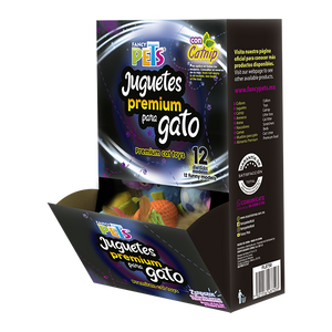 CAJA DE JUGUETES PREMIUM P/GATO - 36 PZAS