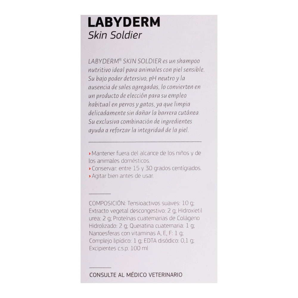 Labyderm Skin Soldier 220 ml / Labyes / Shampoo de estractos vegetales para mascotas