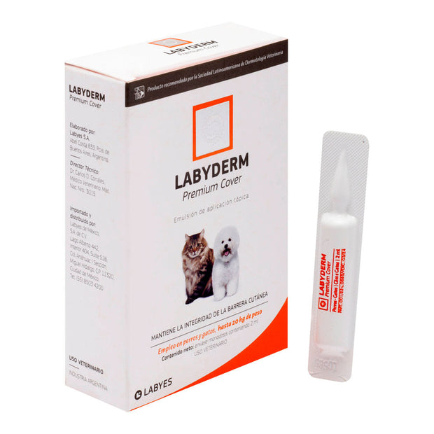 Labyderm Premium Cover 2 ml / Labyes / Ampolleta para reparar el daño en la piel de mascotas