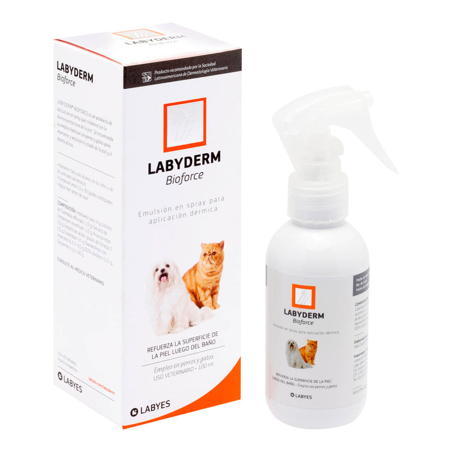Labyderm Bioforce 100 ml / Labyes / Spray hidratante after shower para mascotas