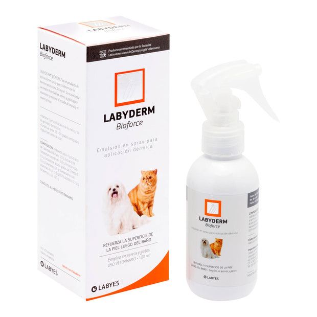 Labyderm Bioforce 100 ml / Labyes / Spray hidratante after shower para mascotas