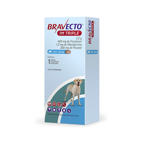 Bravecto 1 M Triple 20 a 40 K